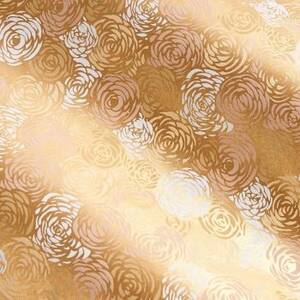 Blush, White, Gold Roses on Gold Handmade Paper