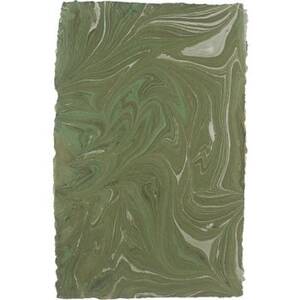 Dark Green Marble Handmade Paper