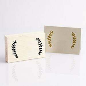 Laurel Branches Rubber Stamp