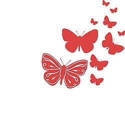 Flutter of Butterflies Rubber Stamp