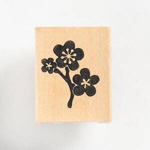 Cherry Blossoms Branch Small Rubber Stamp