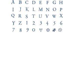 Miniature Alphabet Uppercase Rubber Stamp Set