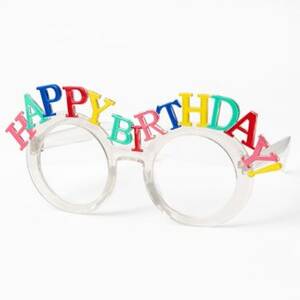 Clear Happy Birthday Glasses
