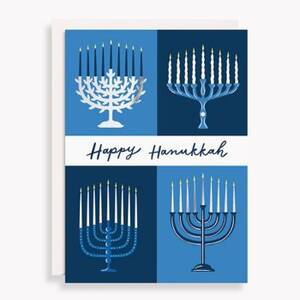 Modern Menorahs Hanukkah Card Set