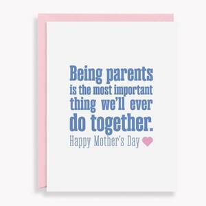 Being Parents Together Mother's Day Card