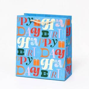 Holographic Birthday Medium Gift Bag