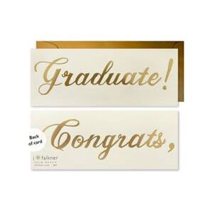 Gold Foil Money Graduation Card