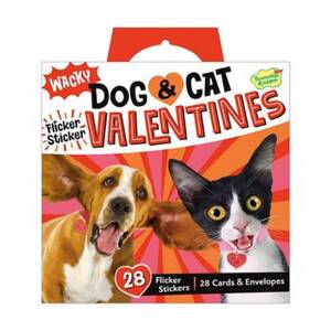 Wacky Cat & Dog Valentine Card Set