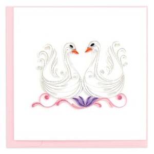 Quilling Decorative Swans Love Card