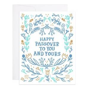 Happy Passover Floral Letterpress Card