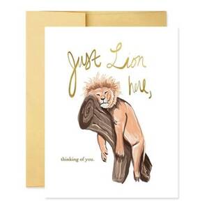 Lion Here Thinking Of You Card