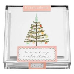 Mini Glitter Tree Holiday Card Set