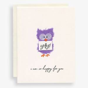 Handcrafted Happy For You Congratulations Card