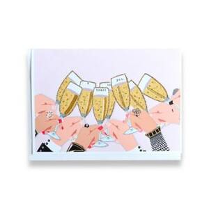 Glitter Toast Congratulations Card