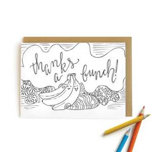 Color In Thank You Card