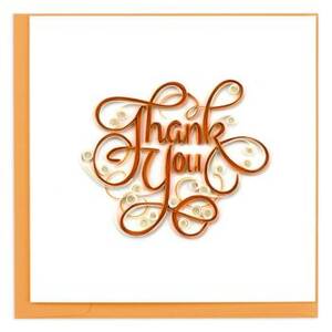 Quilling Script Thank You Card