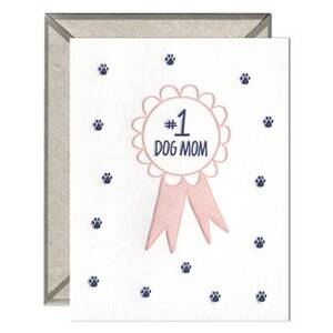 #1 Dog Mom Greeting Card