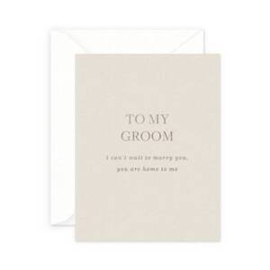 Silver To My Groom Wedding Card