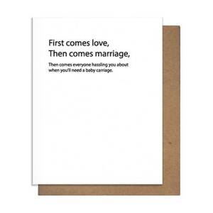 Then Comes Marriage Wedding Card