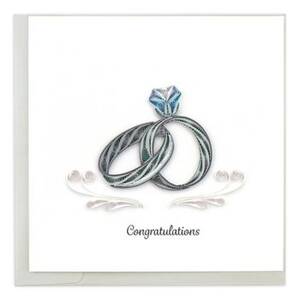 Quilling Wedding Rings Card