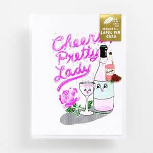 Cheers Pretty Lady Pin Card