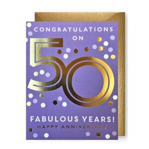 Congratulations On 50 Years Anniversary Card