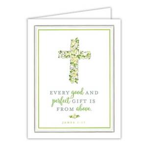 Green Glitter James 1:17 Greeting Card