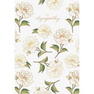 Ivory Flowers Sympathy Card