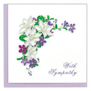 Quilling Floral Sympathy Card