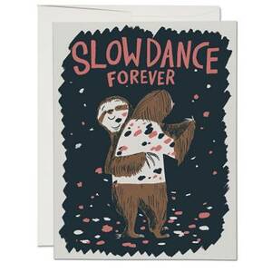 Slow Dancing Sloths Greeting Card