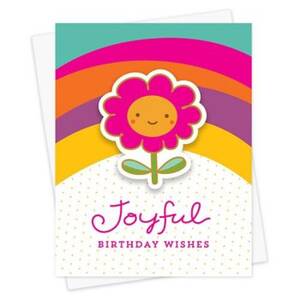 Joyful Wishes Sticker Birthday Card