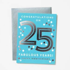 Congratulations On 25 Years Anniversary Card