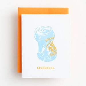 Crushed It Can Congratulations Card