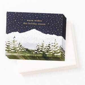 Warm Wishes Mountain Holiday Card Set