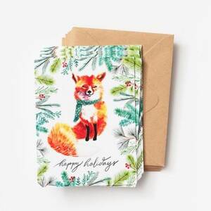 Foxy Holiday Stationery Set