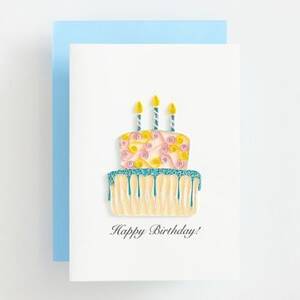 Quilling Birthday Cake Card