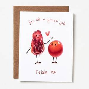Grape Job Greeting Card