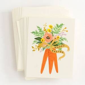 Carrot Bouquet Easter Card Set