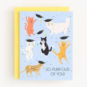 So Purr-oud Cats Graduation Card