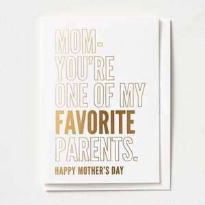 Favorite Parent Mother's Day Card