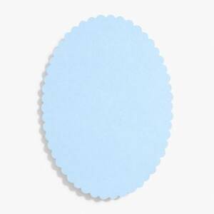 Scallop 4 Bar Bluebell Oval Cards