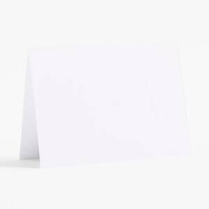 4 Bar Pure White Folded Cards