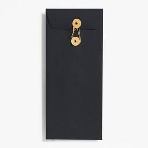 #10 String & Button Black Envelopes