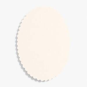 Scallop 4 Bar Superfine Soft White Oval Cards