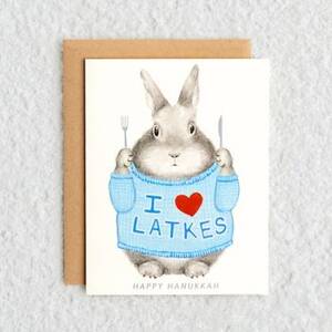 Hanukkah Bunny Greeting Card