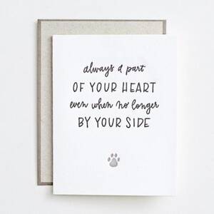 Part of Your Heart Pet Sympathy Card