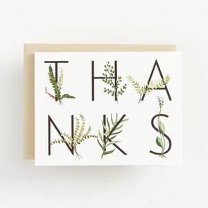 Ferns Thank You Card