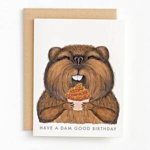 Beaver Birthday Card