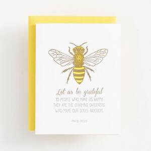 Grateful Bee Greeting Card