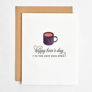 Coffee Cup Boss Day Card